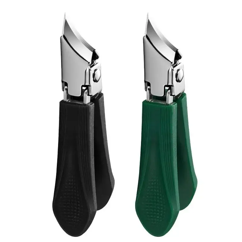 مقص أظافر بزاوية حادة للغاية من الفولاذ المقاوم للصدأ لقص أظافر وأظافر القدم ومزيل للبشرة المضاد للرذاذ للنظافة الشخصية