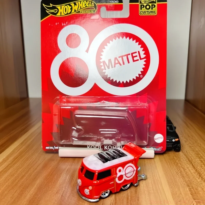 

Hot Genuine Hot Wheels Car Culture Alloy Car Model Iron Bottom Rubber Tire 80th Anniversary T2 Bus Kool Kombi Collection Gifts