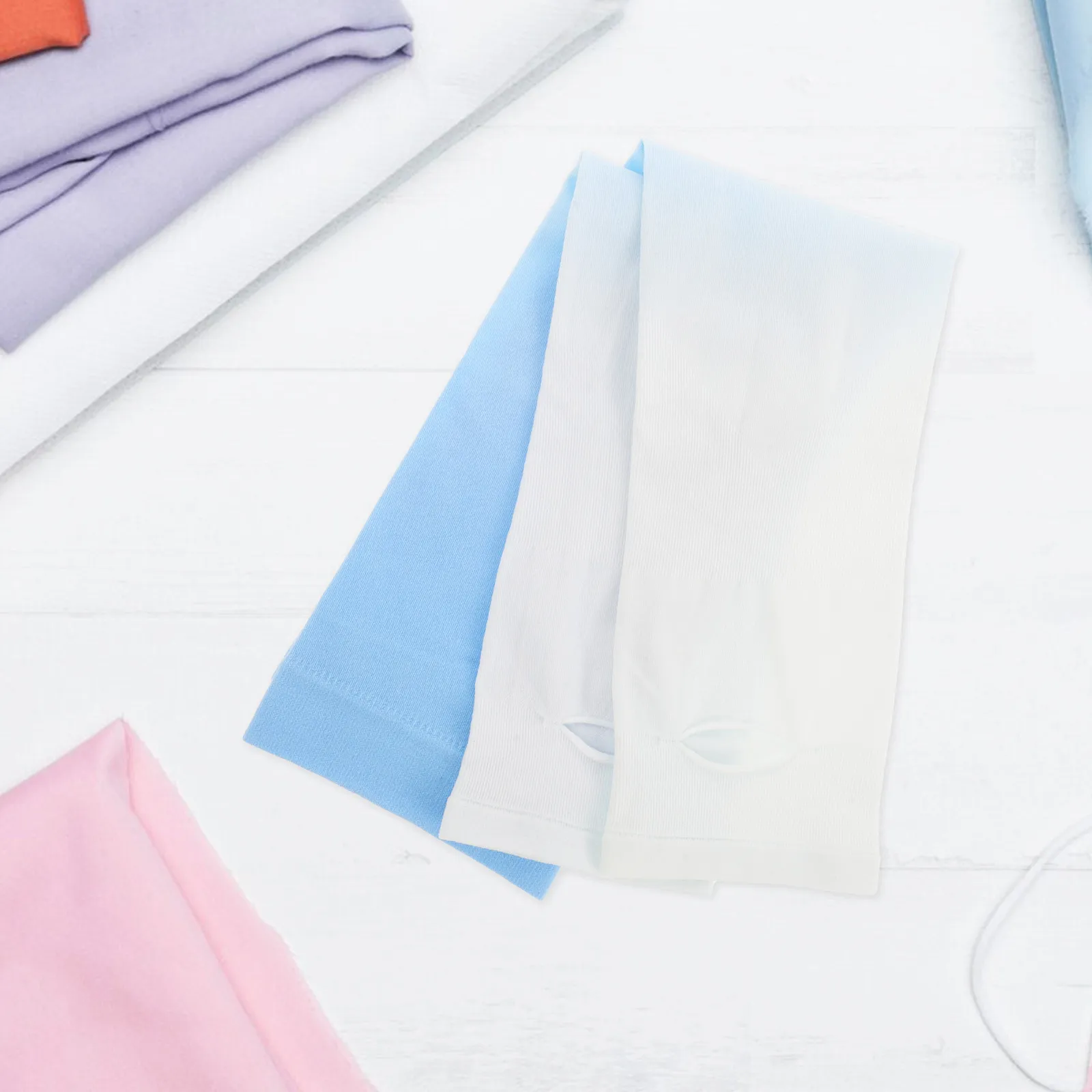 

Солнцезащитные рукава-накладки с градиентным эффектом из ледяного шелка, охлаждающие, компрессионные, с отверстием для большого пальца, защита от УФ-излучения, для бега