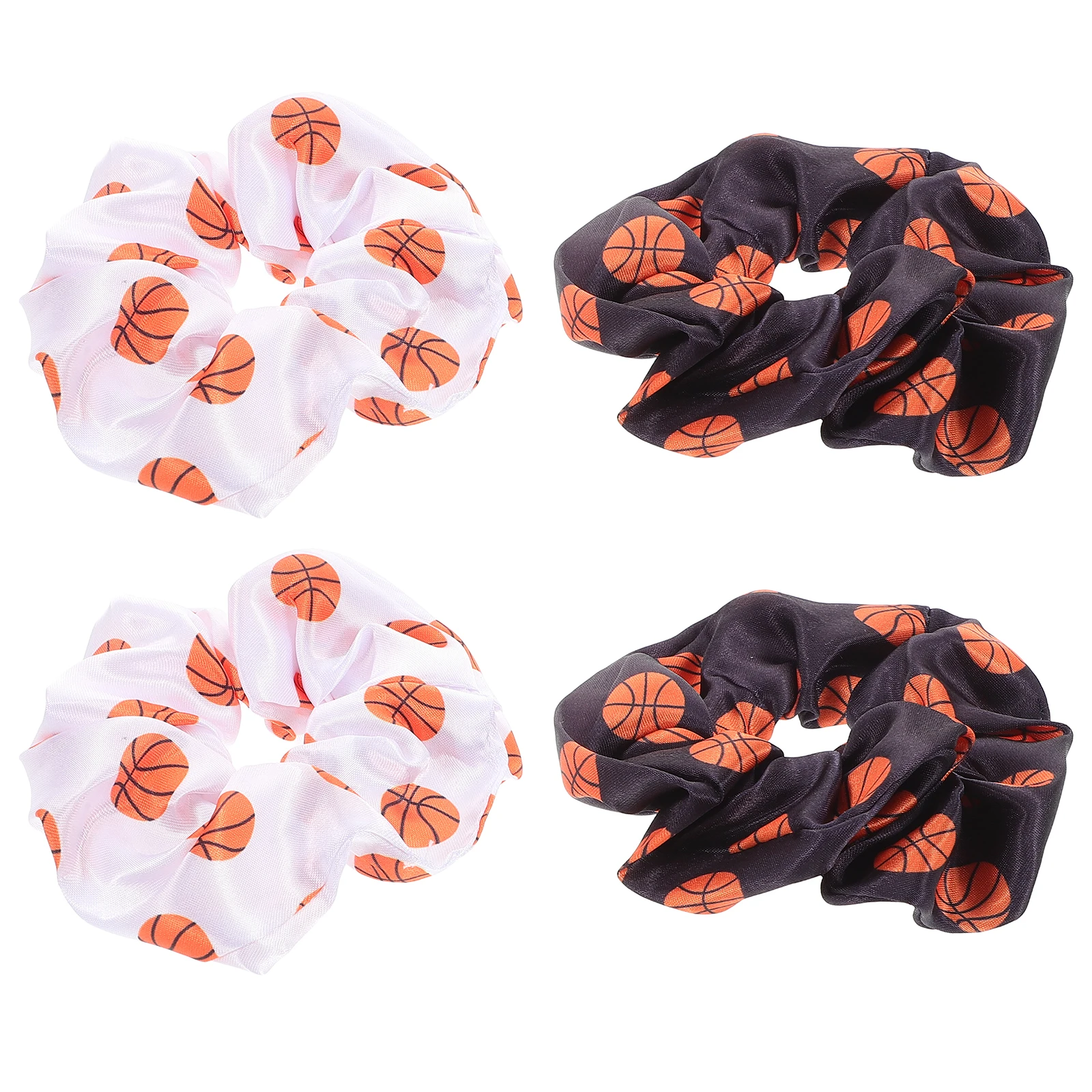 

4 шт., резинки для волос с кругом для баскетбольной кишки, мягкая ткань, спортивные эластичные модные декоративные аксессуары для женщин и девочек, вечерние