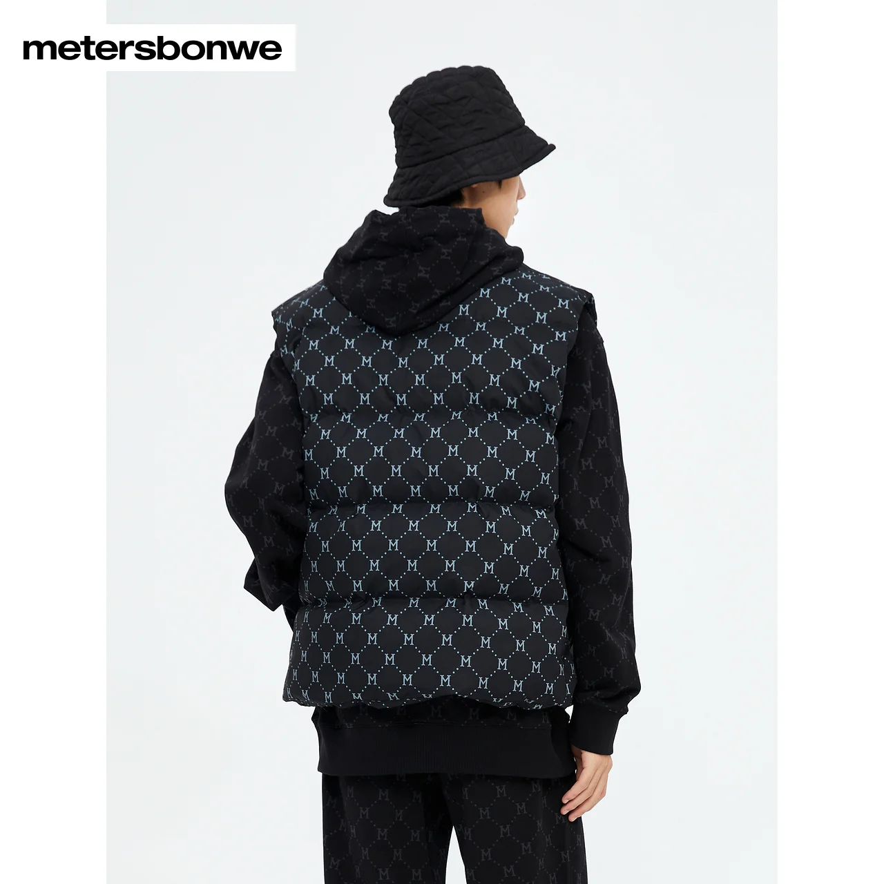 Metersbonwe-Colete masculino com colarinho em pé, 90% para baixo, roupa quente curta grossa, colete adolescente jovem, inverno, nova moda