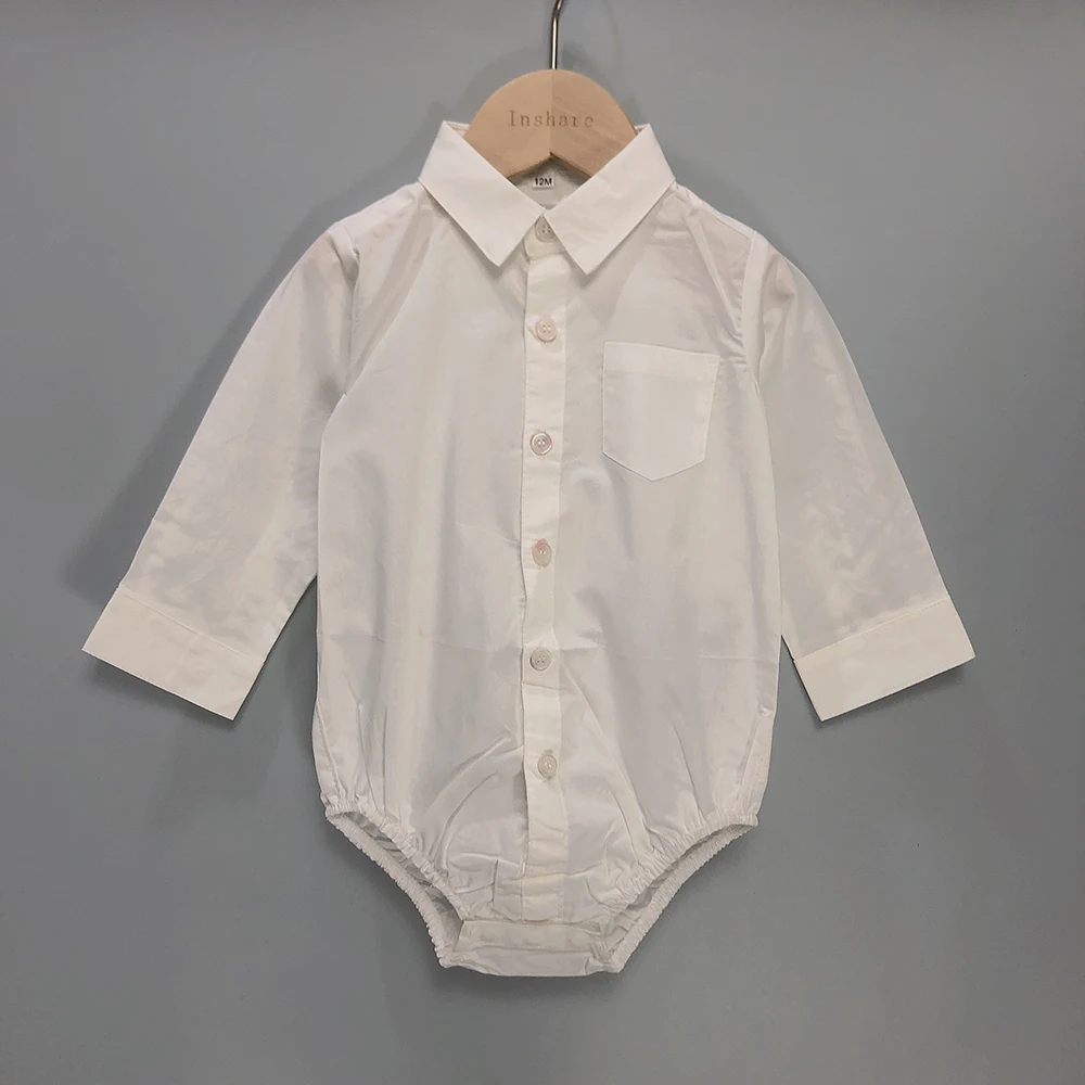 Toddler Boy Wool Suspender Shorts Set White Cotton Long Sleeve Bubble Blue Handmade Smocked Elephant Christening Eid Clothes