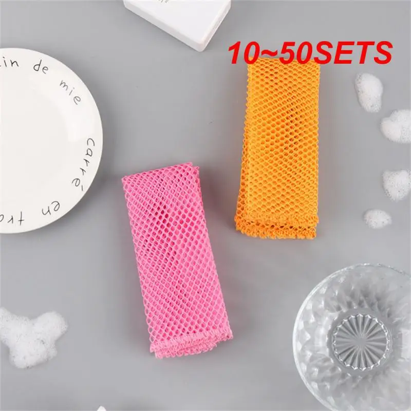 10~50SETS Rapid Scourer Mesh Washing Cloths Unique Mesh Design Made Of High-quality Deep Nylon Fibers. Strong Cleaning Power