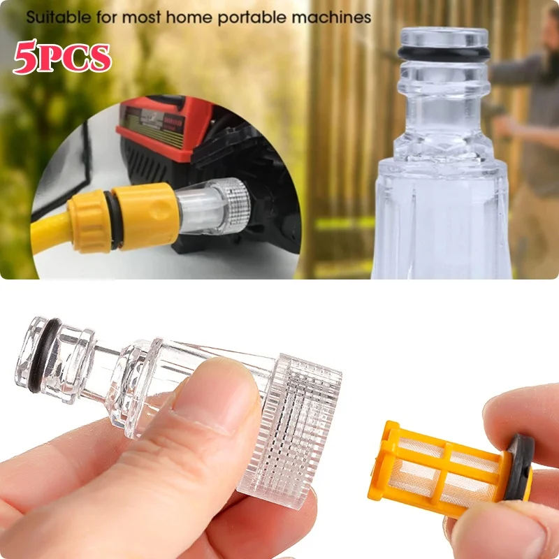 

5PCS 175PSI Strainer Thread Faucet Quick Connector for High Pressure Washer Inlet Water/Inlet Water Filter