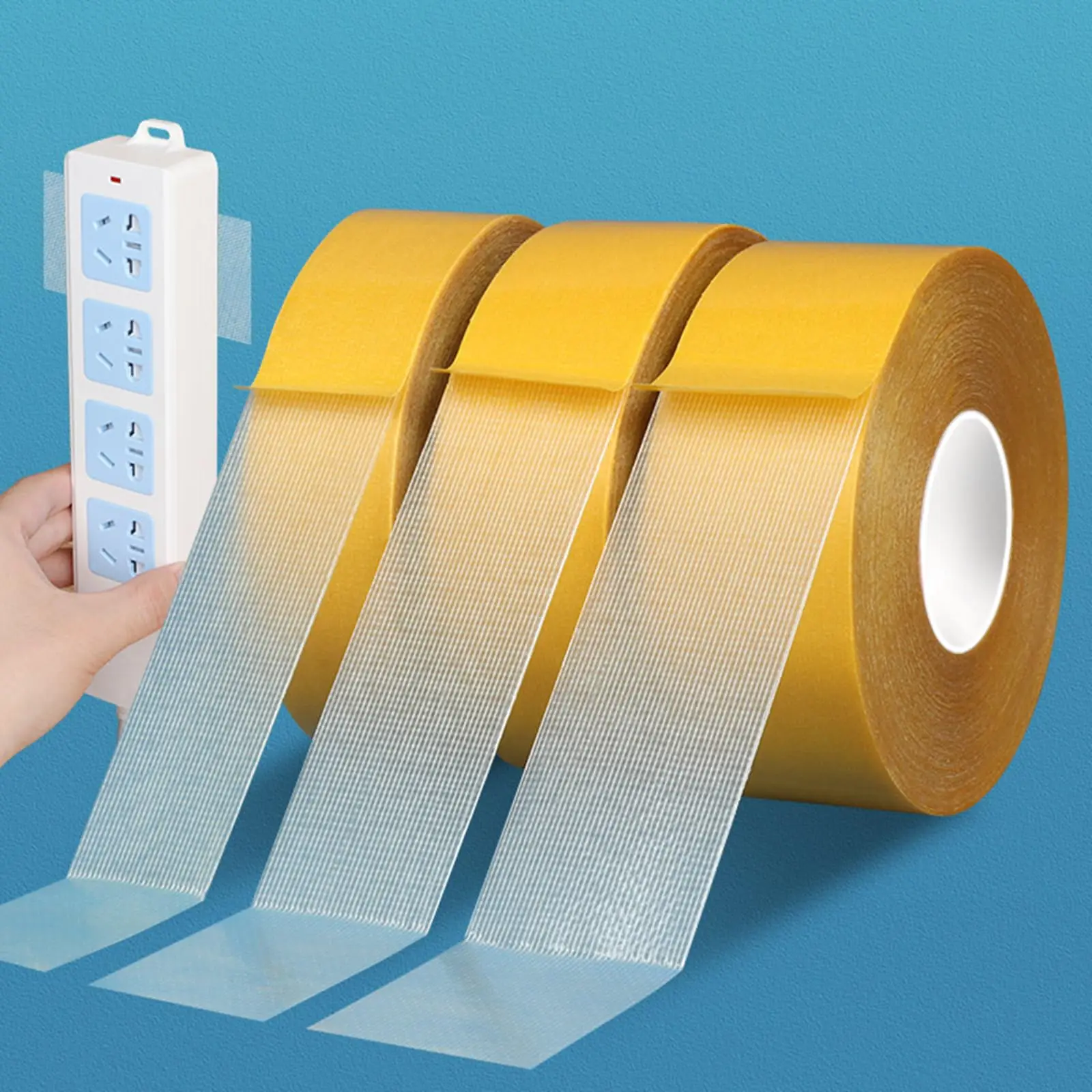 

1Roll Double Sided Rug Tape Heavy Carpet Tape for Rug Fixed,Wall,mats and Woodworker, Super Sticky Cloth Tape,Residue Free