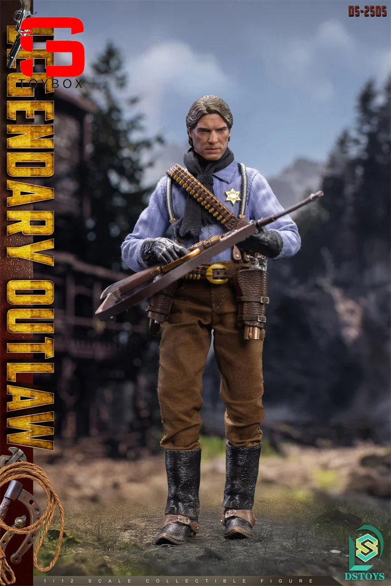 DSTOYS DS-2505 DS-2506 1/12 Cowboy occidental Double tête Figurine 6 ''Mâle soldat Figurine ensemble complet modèle
