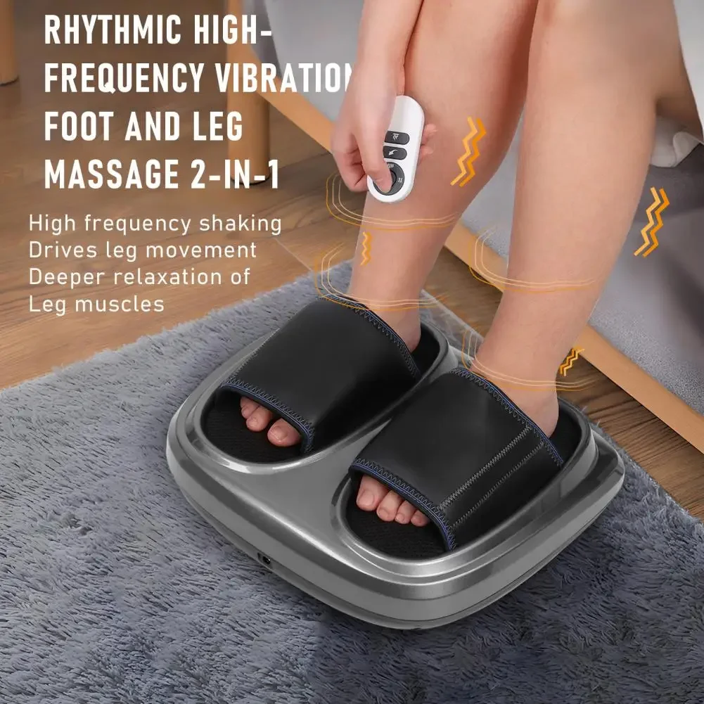 Foot Massager Shiatsu Kneading Deep Tissue Relax Heated Roller Calf Pain Relief Fatigue Muscles Vibrator Machine Health Relief