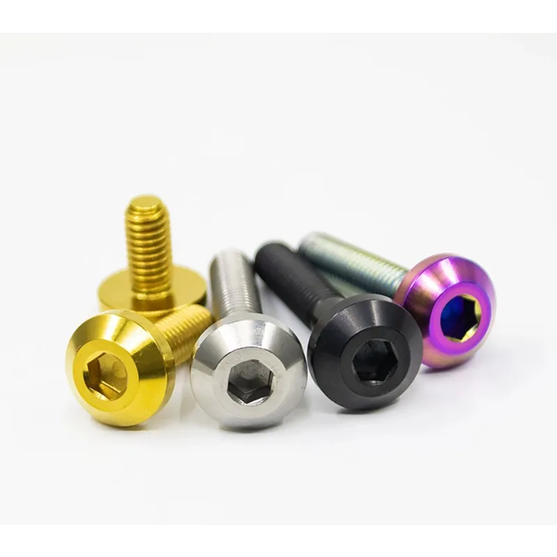 

2/4PCS Titanium Alloy Bolts M6 M8 Hexagonal Head Screws Allen Key Head Screw for Bicycle Motorcycle Brake Fastener