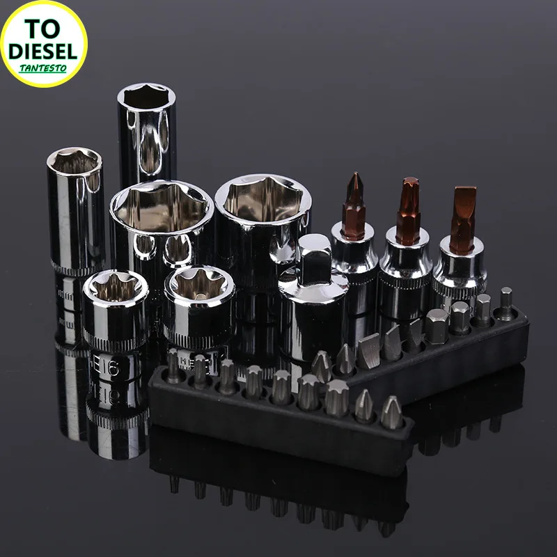 121PCS 72pins Car Repair Tool Set Sleeve Socket CRIN Injector Repair Tools