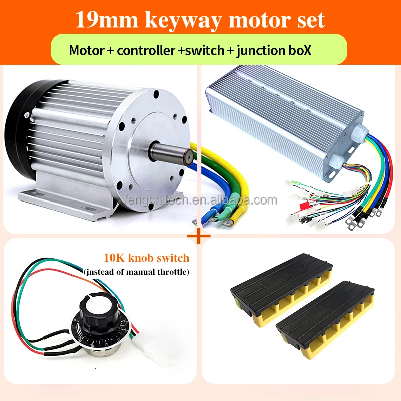 48v 60v 72v 3kw 4kw Brushless Dc Motor Kits Brushless DC Motor Accessory Delivers for Portable Vacuum Cleaners and Cleaning Kits