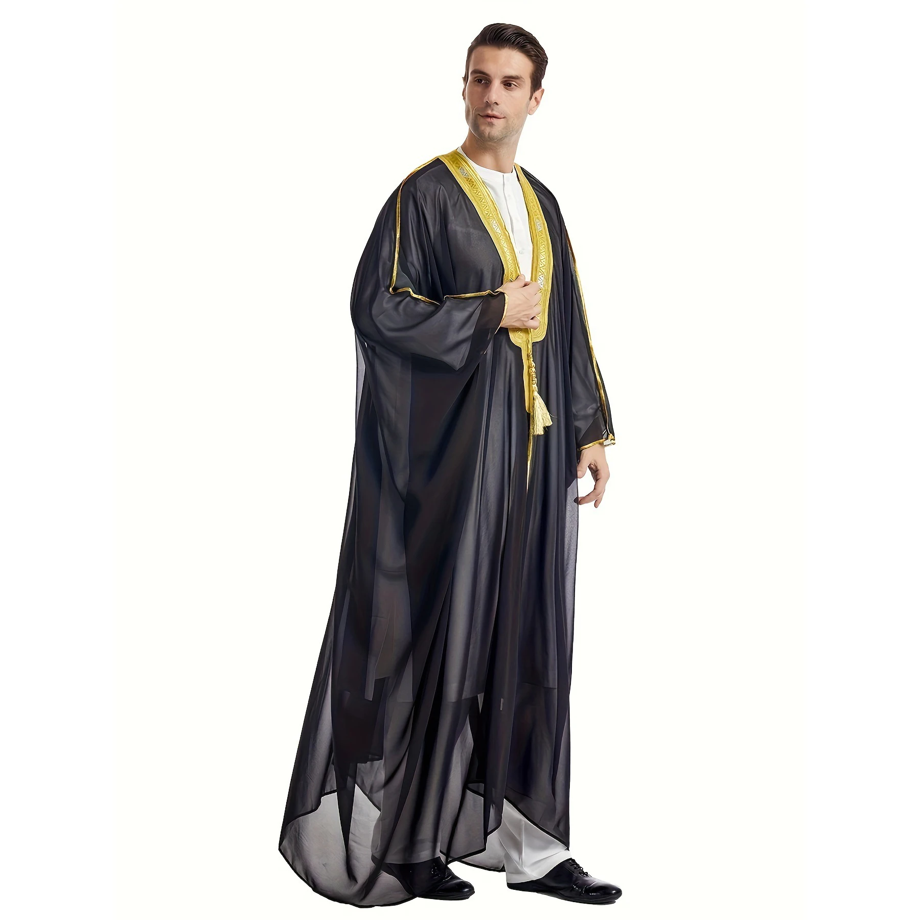 Dubai Platinum Document At Robe pour Homme, Robe Caftan, Style Long, Robe Simple et Décontractée, Robe All-Match, Islam Djellaba Zones Me, Robe Musulmane