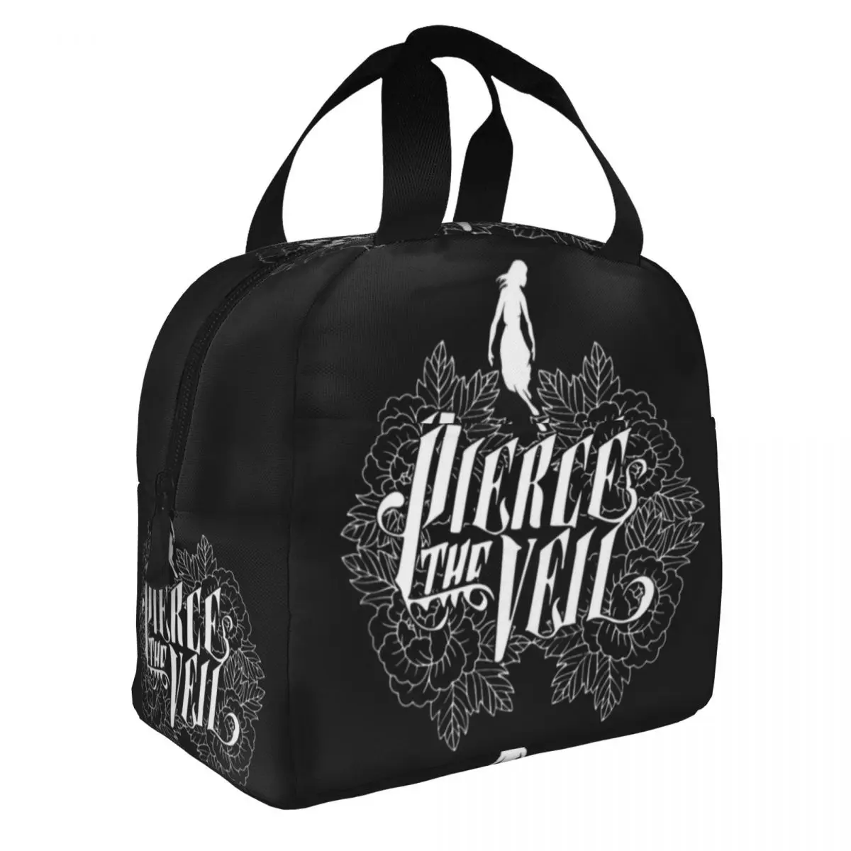 Custom Rock Band Pierce Veil Thermal Insulated Lunch Bag Women Resuable Lunch Tote for Outdoor Picnic Multifunction Food Box