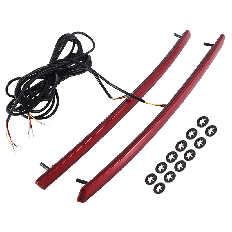 AMEXIAOXU 1 Set Car Rear Bumper Tail Light Red LED Reflector Brake Lamp Warning Turn Signal Light Replacement For Ford Kuga 2017