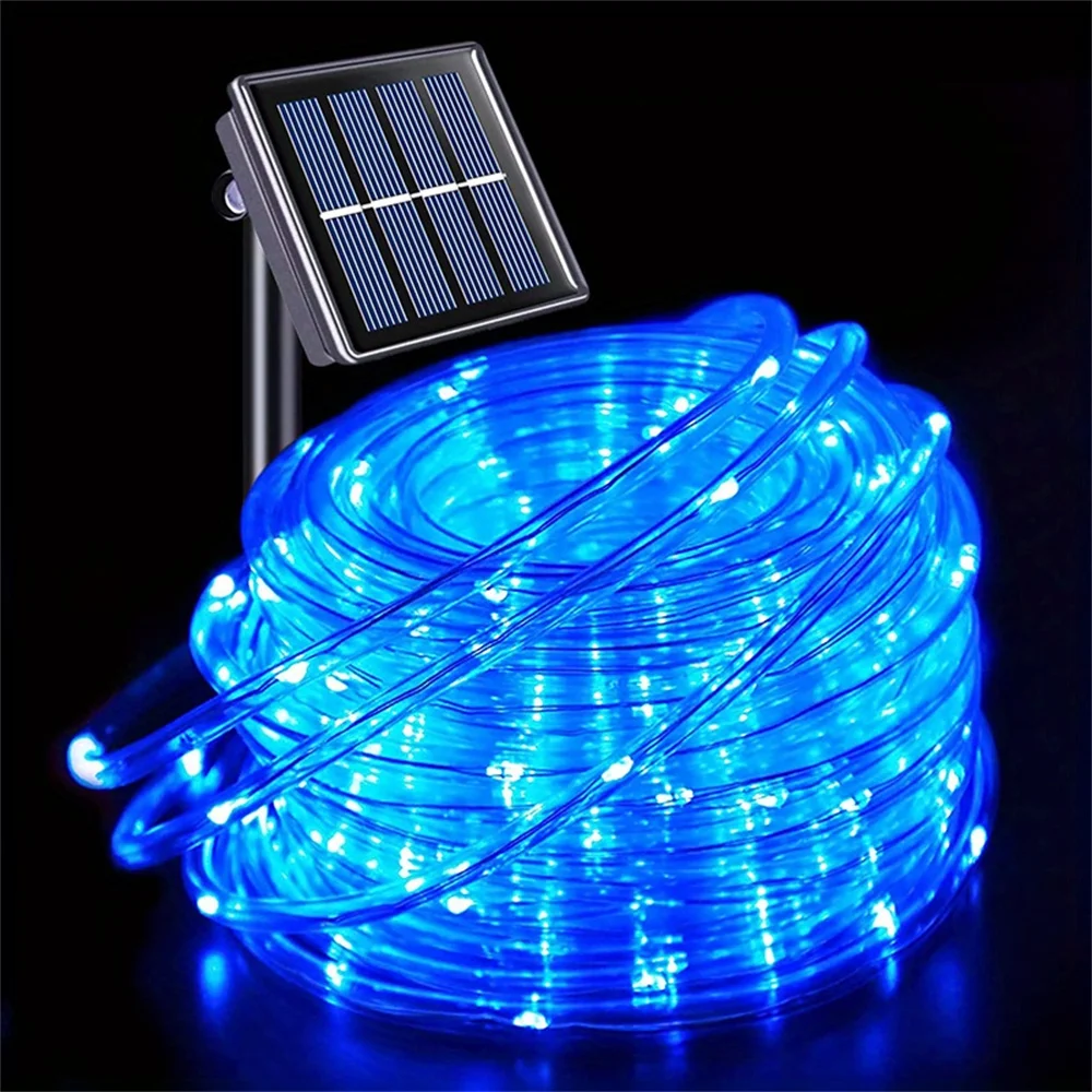 200 LED Light Up Your Garden with Solar LED String Lights - Tube Rope Garland for All Occasions