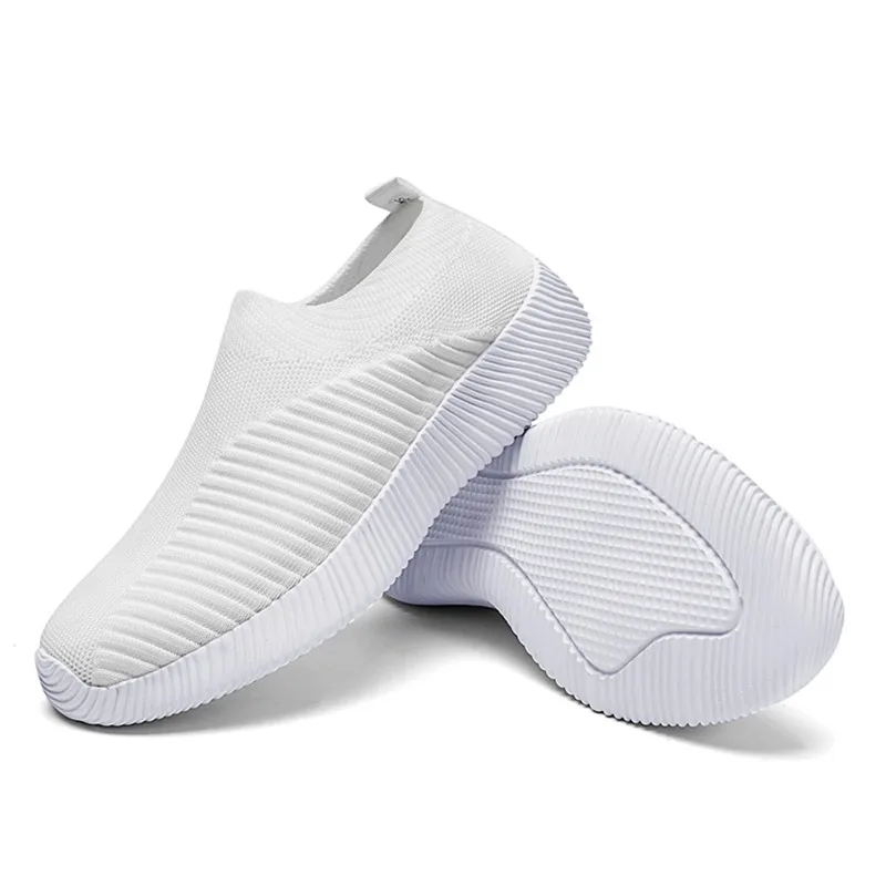 

Women Vulcanized Shoes High Quality Women Sneakers Slip On Flats Shoes Women Loafers Plus Size 43 Walking Flat