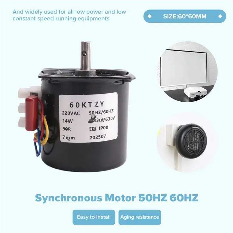 THIVN-Synchronous Motor 30RPM 60KTYZ 220V 14W Permanent Magnet Synchronous Gear Motor Small Motor 50HZ 60HZ