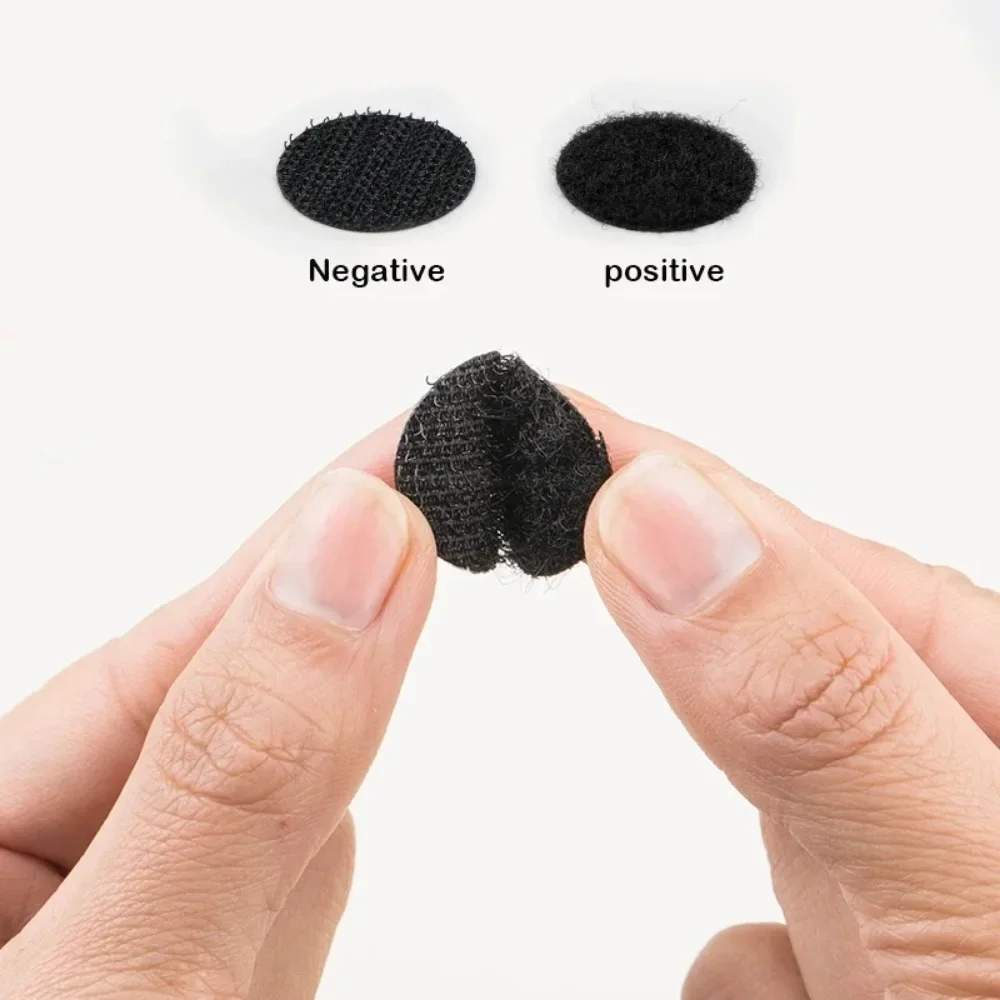 1000/100 paia di nastri di fissaggio autoadesivi punti di disco chiusura adesiva Nylon forte colle adesivo monete rotonde nastri ad anello a gancio