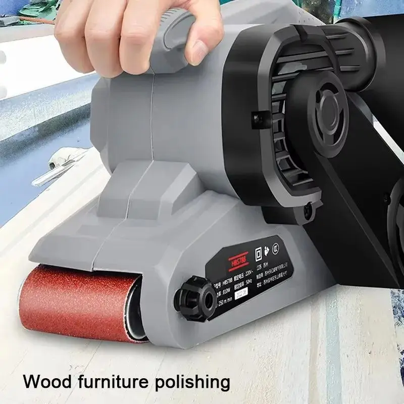 Szlifierka taśmowa HBS78B, szlifierka przenośna, szlifierka płaska z zbiornikiem, mała polerka, szlifierka do drewna, szlifierka domowa na papier ścierny.