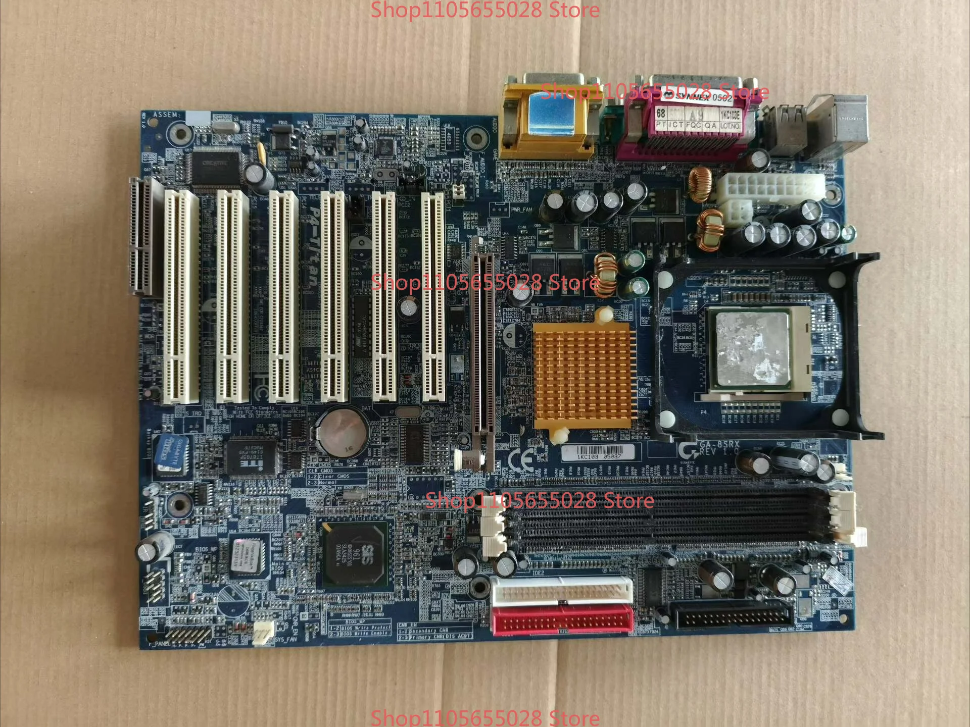 For Gigabyte GA-8SRX Main Board REV1.0 Support Pentium 4 P4-Titan 6 PCI Slots 3 Memory Slots
