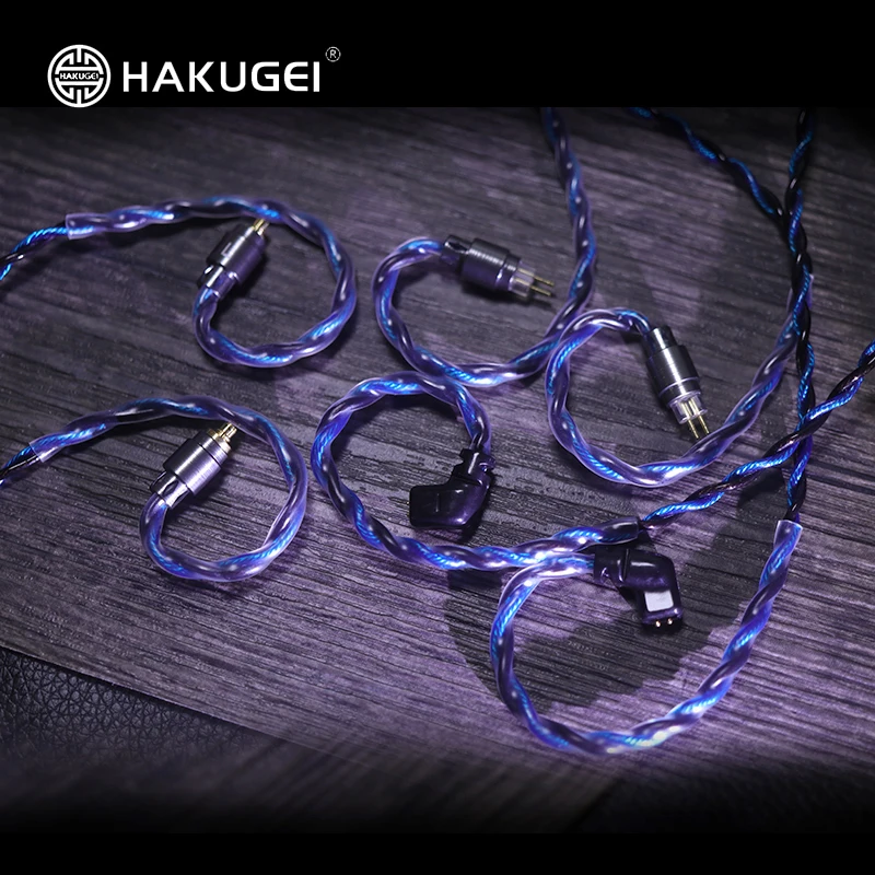 HAKUGEI. Moonstone  litz 6NOCC hifi earphone cable. 0.78 MMCX