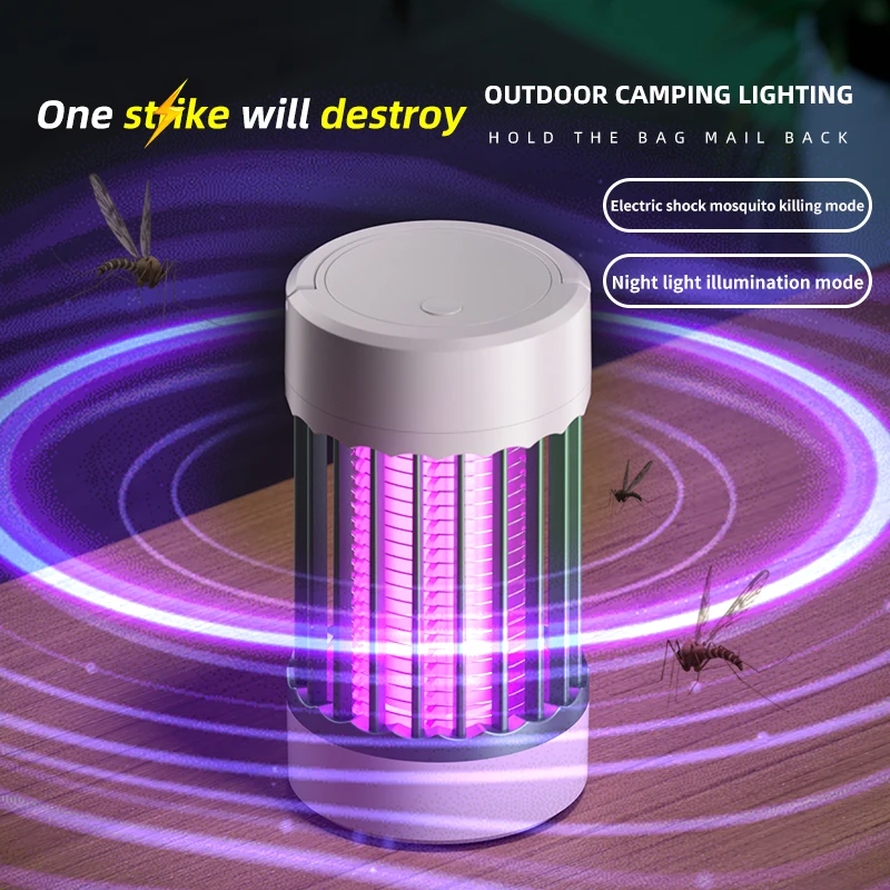 Electric Mosquito Killer Lamp UV Light Bug Zapper Trap USB 5V Summer Fly Swatter Insect Killer Light ﻿Camping image 2