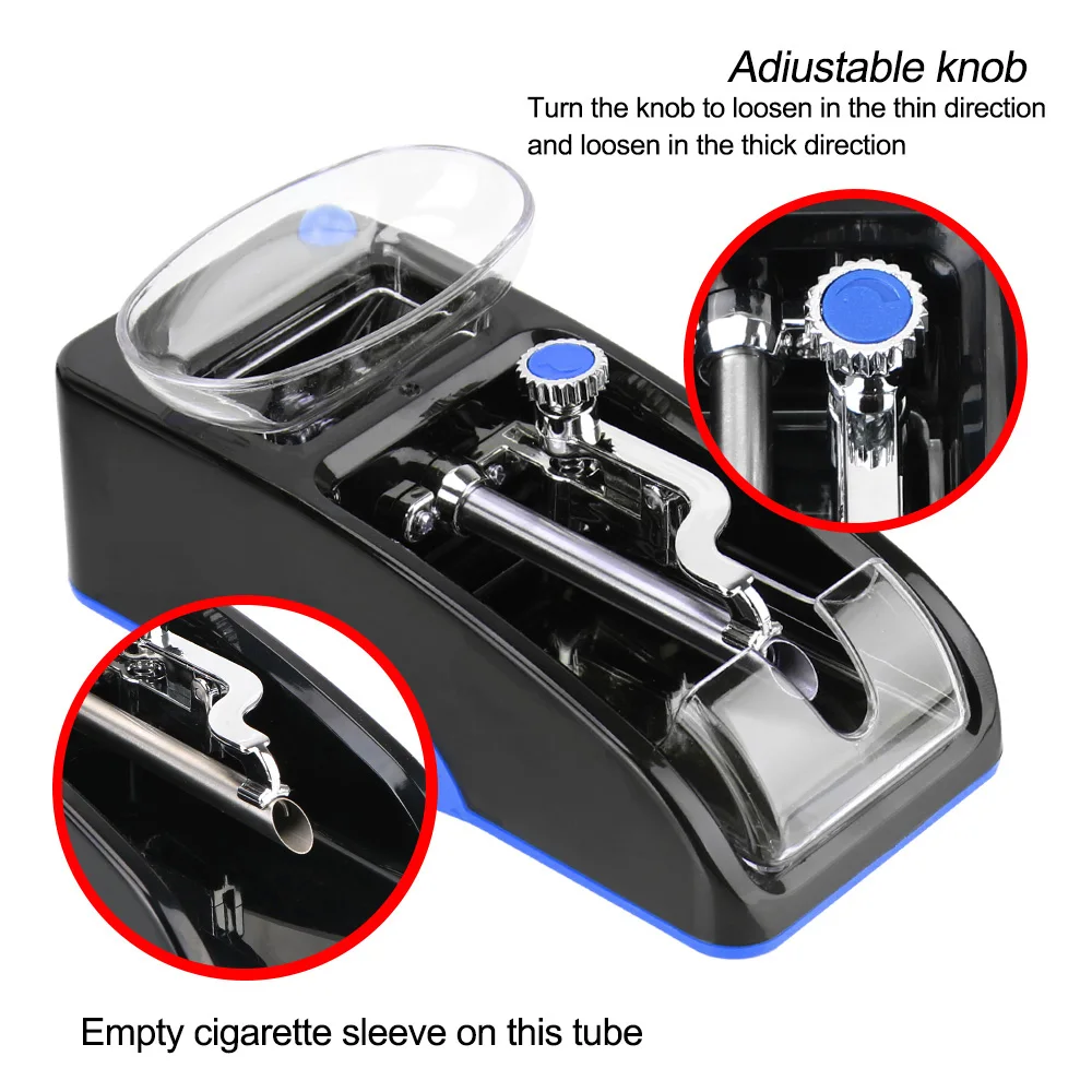 Automatic Cigarette Rolling Machine EU/US Plug Tobacco Filling Stuffing Winding Roller Wrapping Maker Electric DIY Smoking Tool