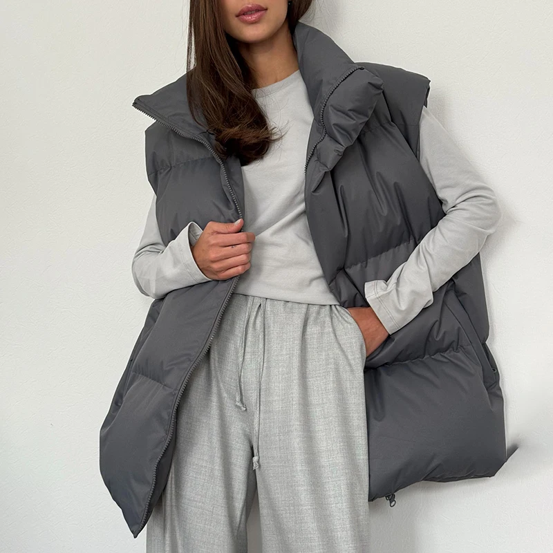 Ticketsx Women's Sleeveless Sports Casual Warm Top Autumn Winter Cotton Vest Jacket  Loose Vest Jacket Female Cotton Outfits