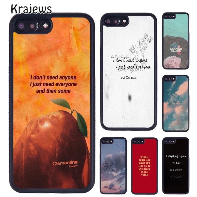 Krajews Halsey Colors Lyrics Badlands Phone Case Cover For iPhone 16 15 14 plus XS XR 11 12 13 pro max coque