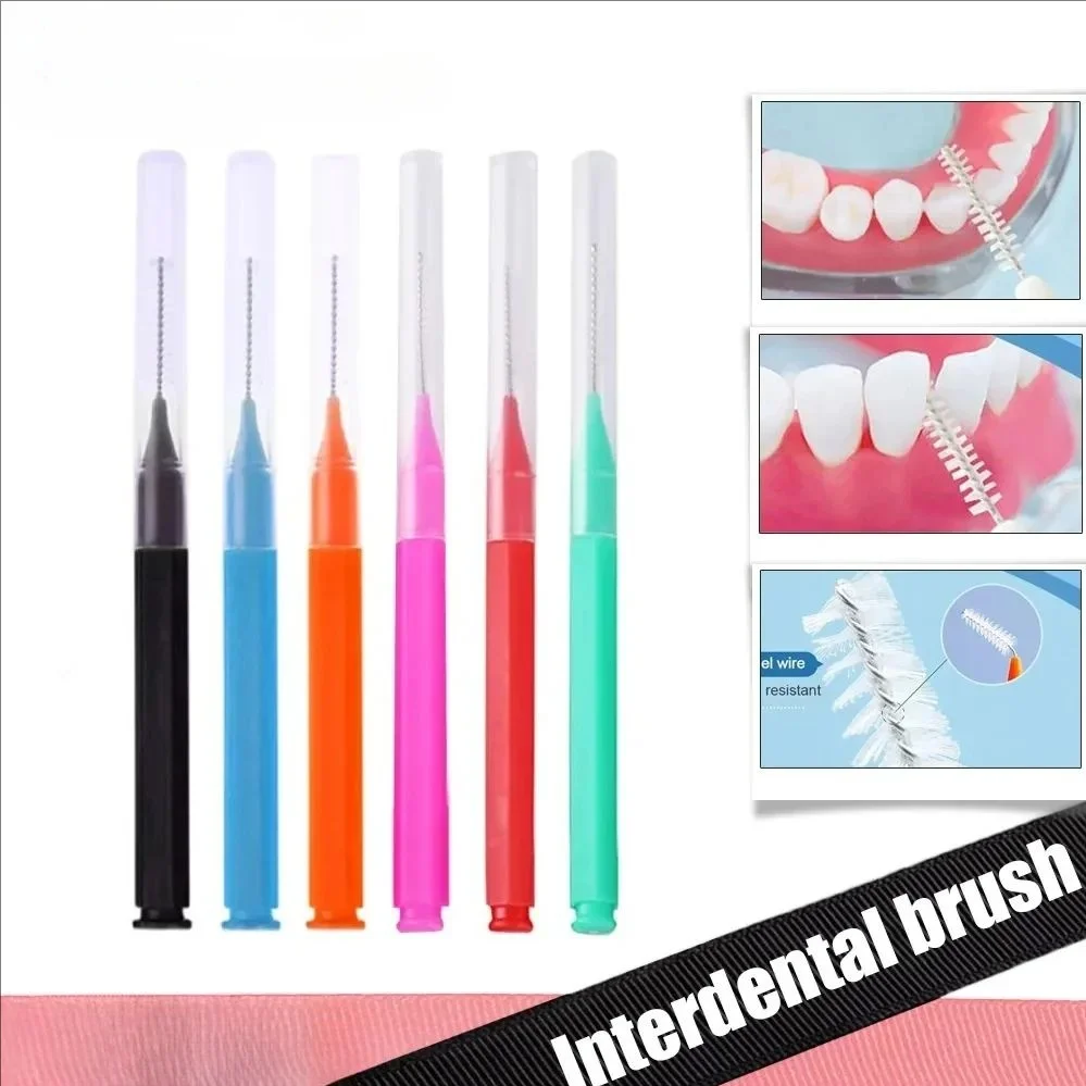 MJ Interdental Brush Box Interdental Brush 20 Pieces Clean Tooth Gap Braces Gap Straight Orthodontic Interdental Brush