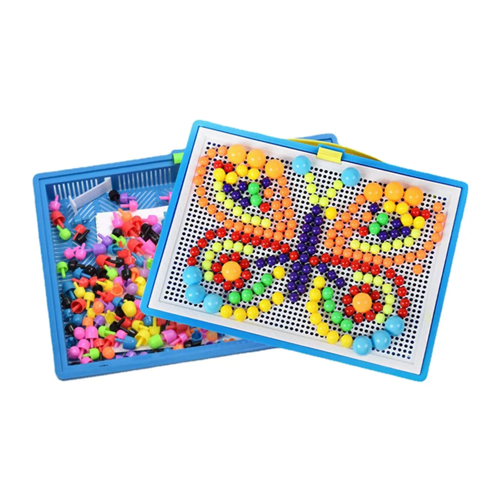Color Matching Mosaic Pegboard Early Learning Educational Toys for Boys and Girls Stacking Peg Activity Toys