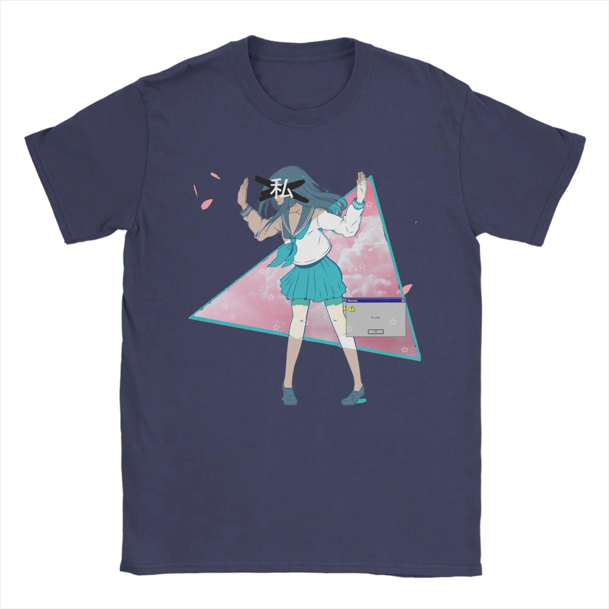 Men Women Anime Communism T Shirts Vaporwave Triangle 100% Cotton Tops Humorous Short Sleeve Crewneck Tees 6XL T-Shirts