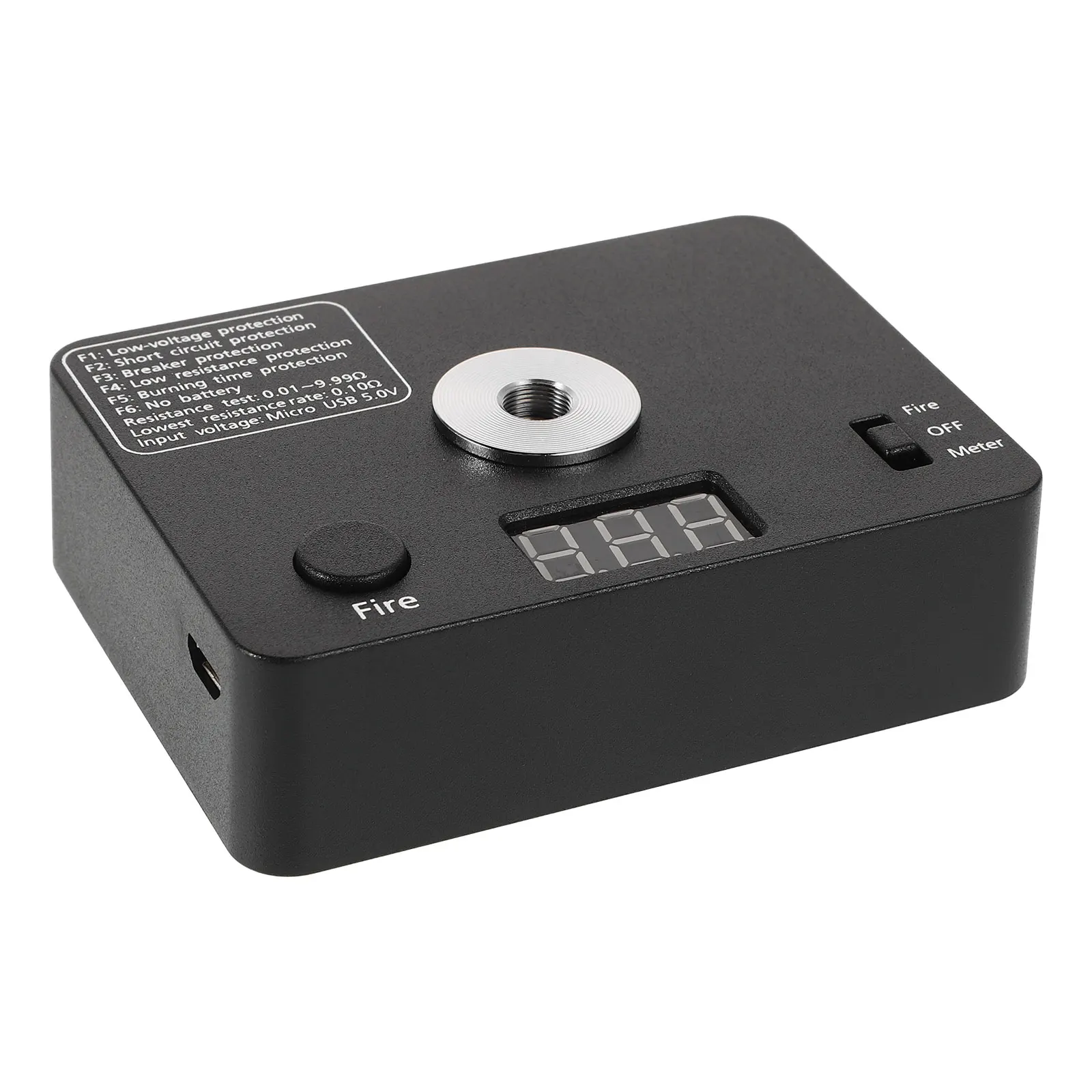 Tester di resistenza Strumento di misurazione dell'edificio della bobina Piattaforma di circuito Nero Elettrico Ohm