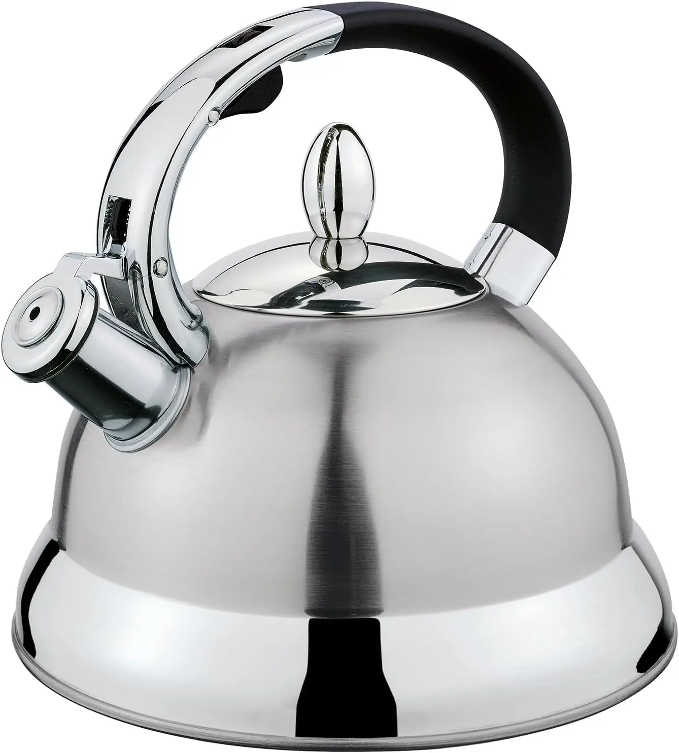 

Conte 18/8 Stainless Steel Whistling Water Kettle, 2 Qt, Silver - Hot Water Kettle Electric - Tea Kettle Stove Top - Water Boile
