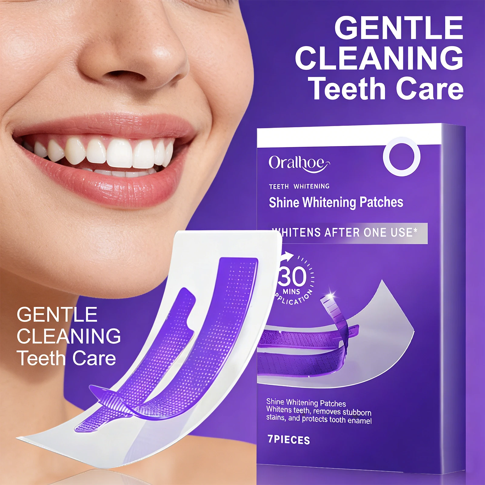 Teeth Whitening Patches for Cleaning Teeth Brightening Removes Yellow Tooth Stains Soothing Gum Dental Whitening Whitestrips