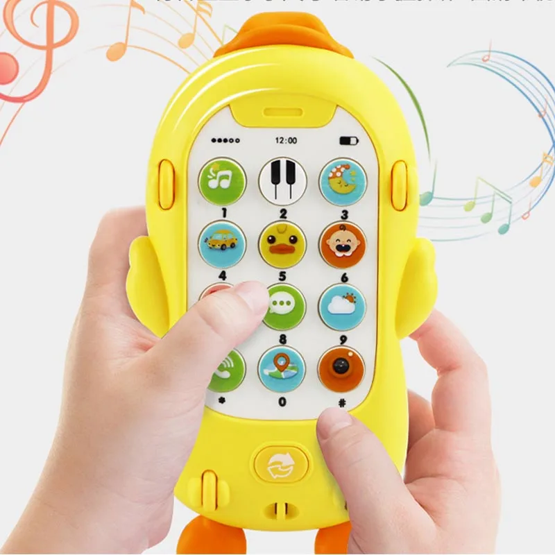 Baby Musical Mobile Phone Cartoon massaggiagengive Phone con suono e luce telefono giocattolo elettronico giocattoli di apprendimento Eucational regali per bambini