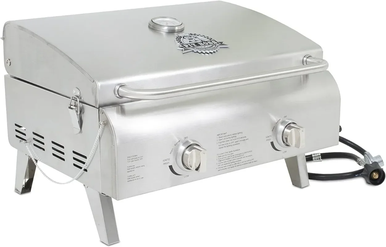 Pit Boss Grills 75275 Stainless Steel Two-Burner Portable