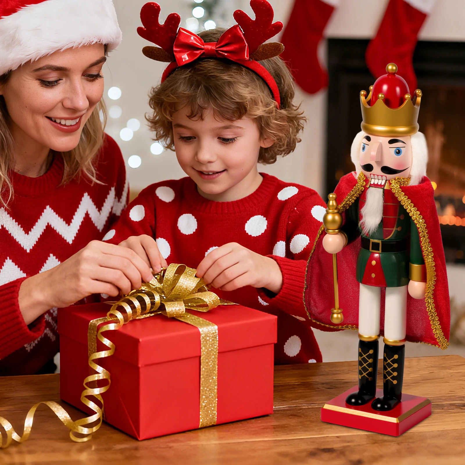 دمية جندي خشبية على شكل كسارة البندق الحرفية لجامعي عيد الميلاد، زخرفة أنيقة لسطح المكتب وهدية تزيين المنزل في العطلات