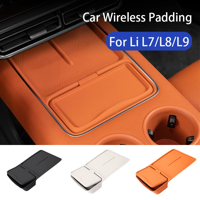 

For Ideal LiXiang L7 L8 L9 2022 2023 Car Wireless Silicone Padding Holder Storage Box Anti slip Pad for lixiang