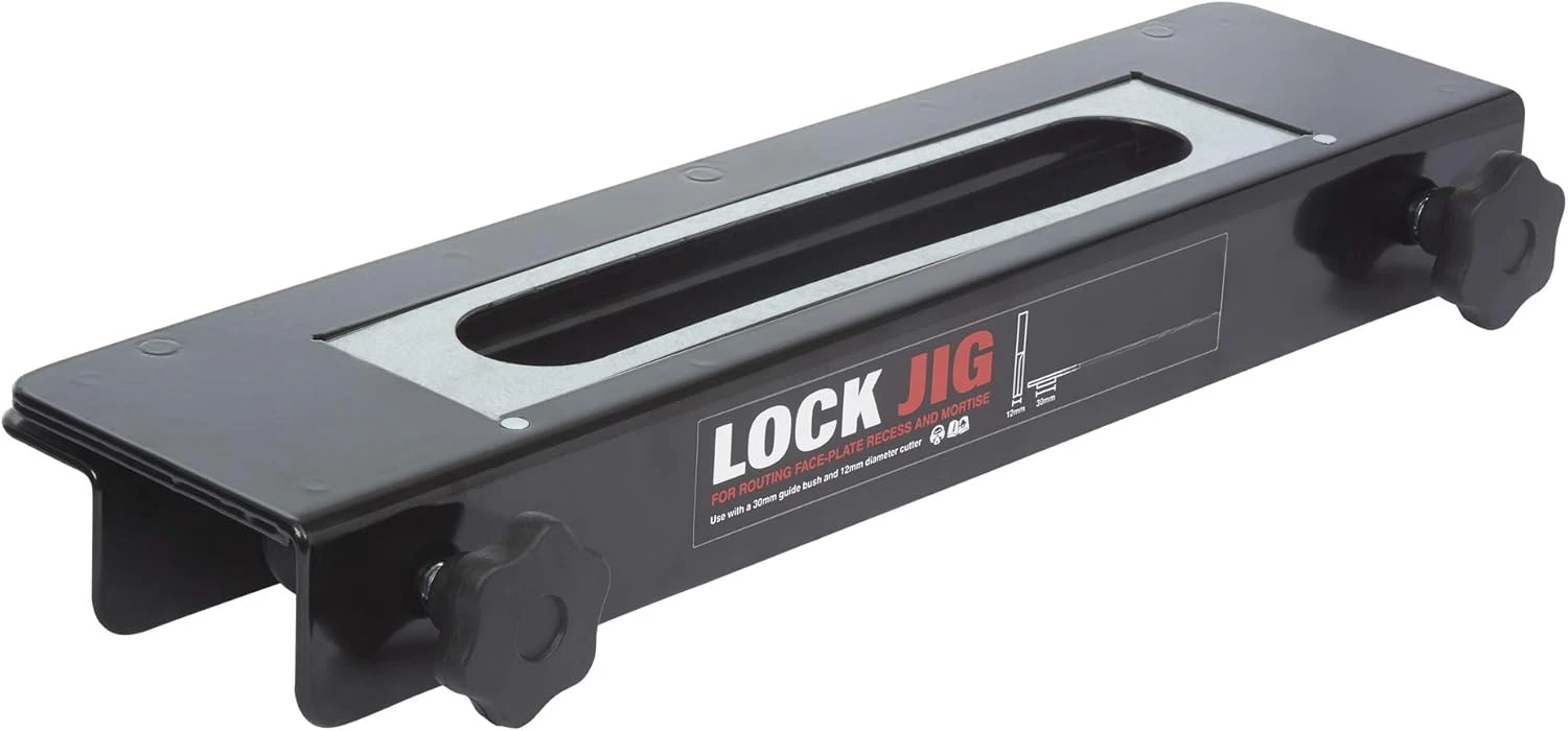 Large Lock Jig with Baldwin Templates, TCT Router Bit & Guide Bush for Precise Door Lock Installations, LOCK/JIG/A