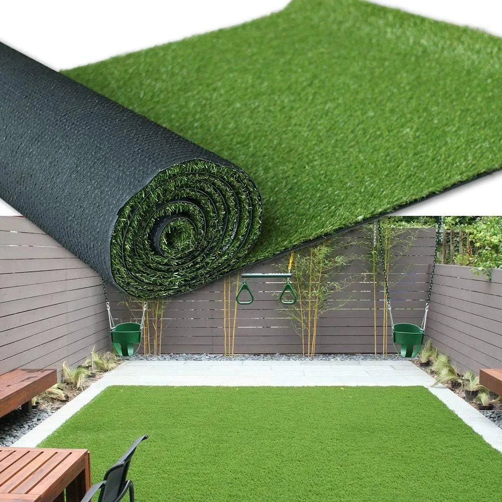 

Artificial Grass Turf 1.38inch Pile Height 7FTX15FT, High Density Fake Faux Grass Turf, Realistic Looking Garden Pet Dog Lawn