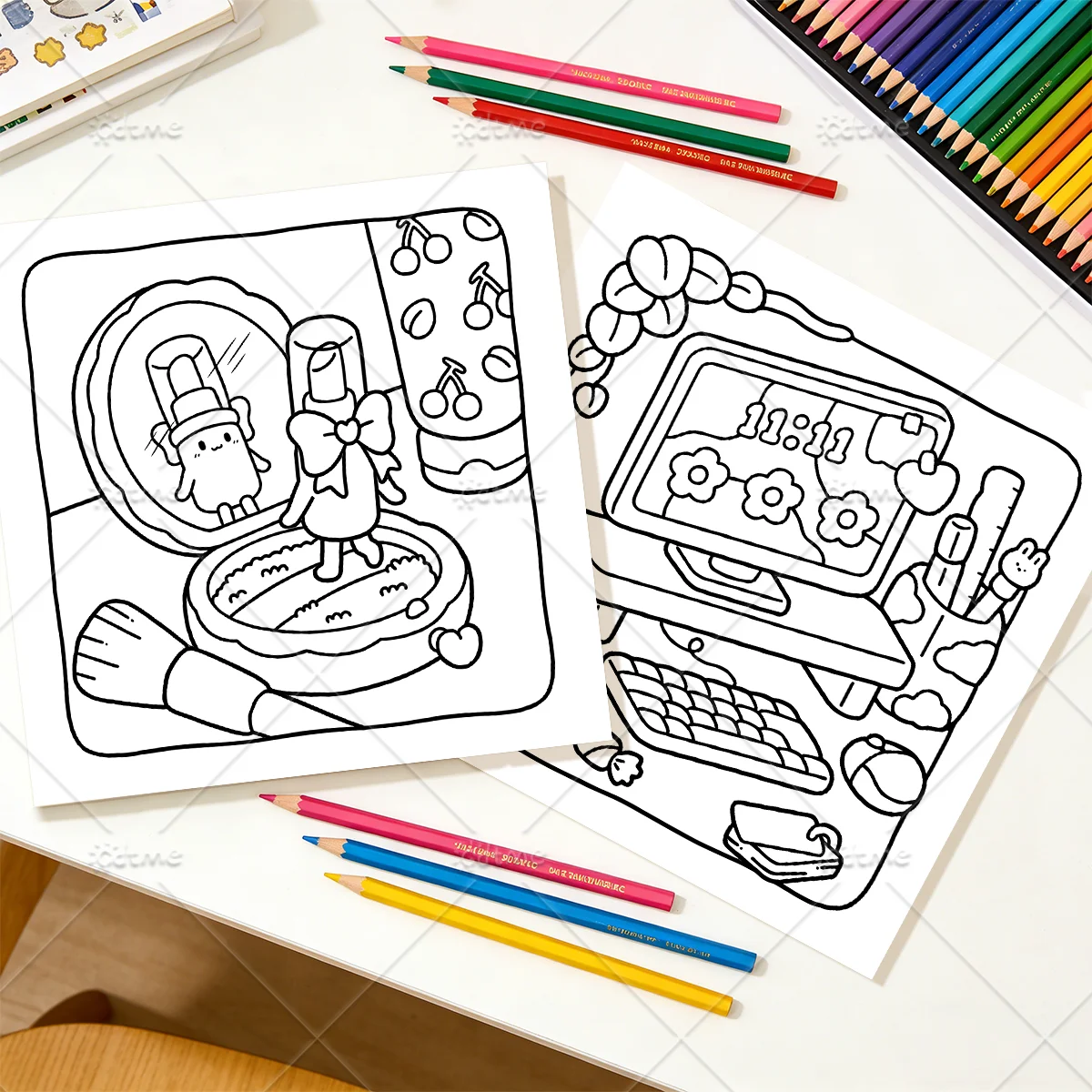 GIRL STUFFS Bold-easy Patterns Coloring Book for Adults Cute Drawing Book Perfect Gift for Party and Birthday ﻿ image 5
