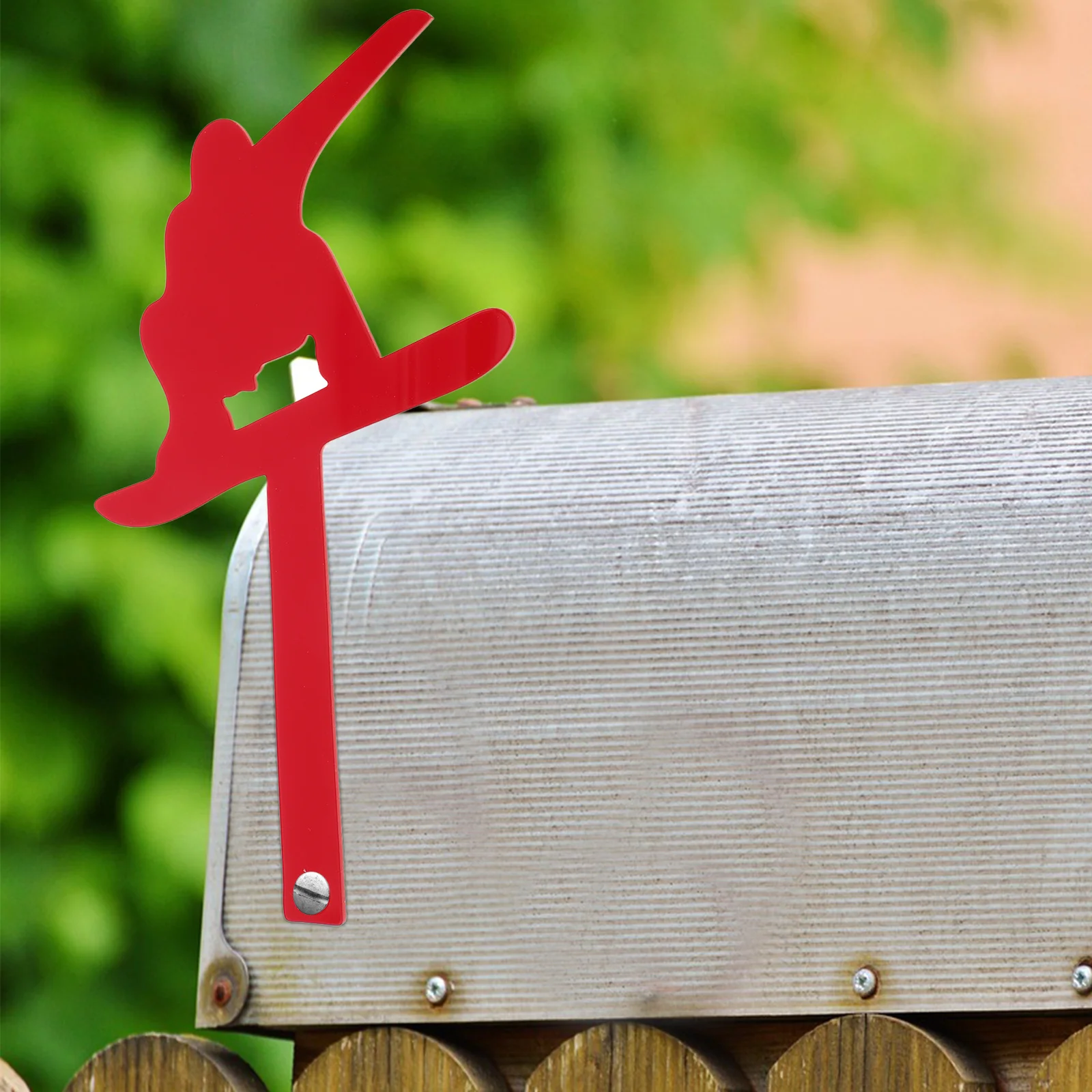 

Christmas Skiing Dog Acrylic Mailbox Decor Holiday Outdoor Yard Decoration Winter Festive Wall Mount Ski Themed Mountable Design