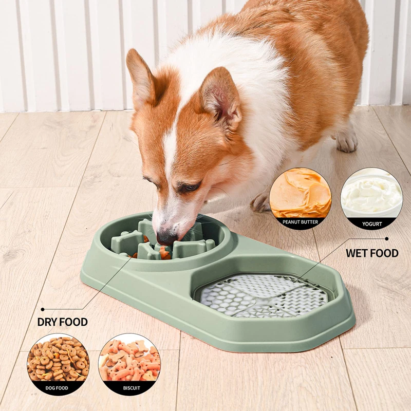 Benepaw Safe Dog Slow Feeder Non-skidding Puppy Pet Bowl Lick Mat For Wet Food Prevent Choking Improve Digestion Relief Anxiety