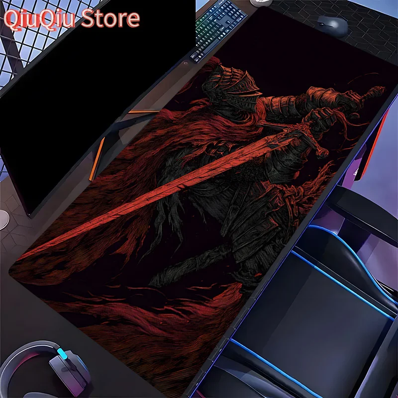 

Extra-Large 89.92x39.88 cm Fantasy Knight Gaming Mouse Pad & Desk Mat - Non-Slip Extended Keyboard Mat with Precision Stitched E