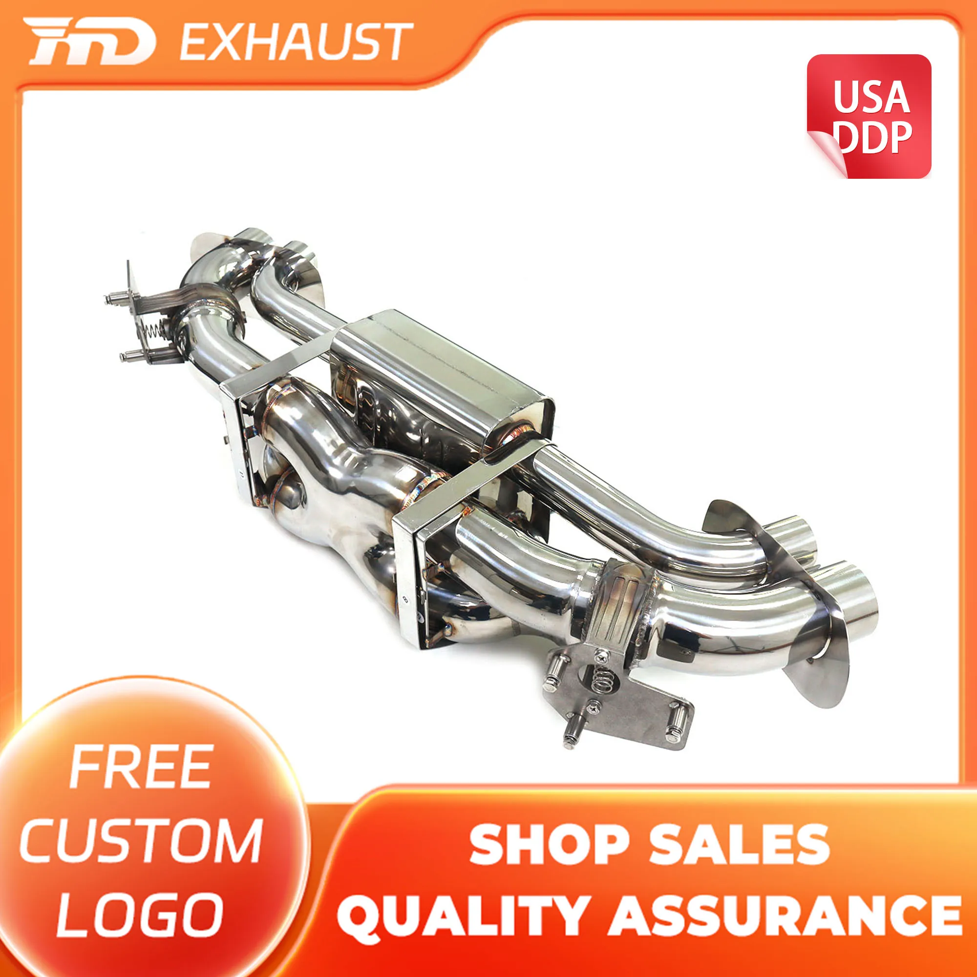 

HMD Exclusive Customization SS304 Catback for Porsche 911 992 3.0T X-Pipe Design With OEM Valves Exhaust