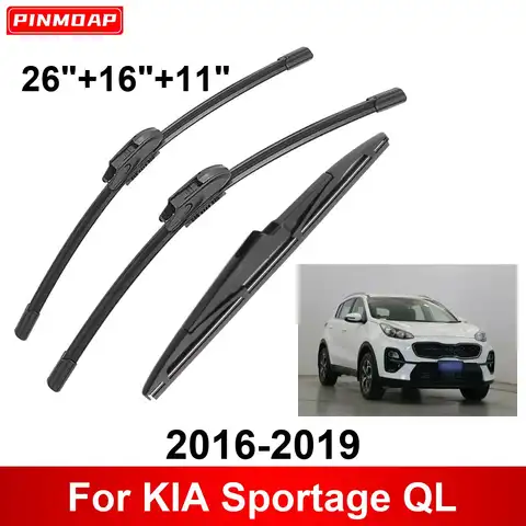 1/2/3/4/6PCS KIA Sportage QL 2016-2019 용 자동차 와이퍼 전면 후면 와이퍼 블레이드 브러쉬 자동차 액세서리 2016 2017 2018 2019