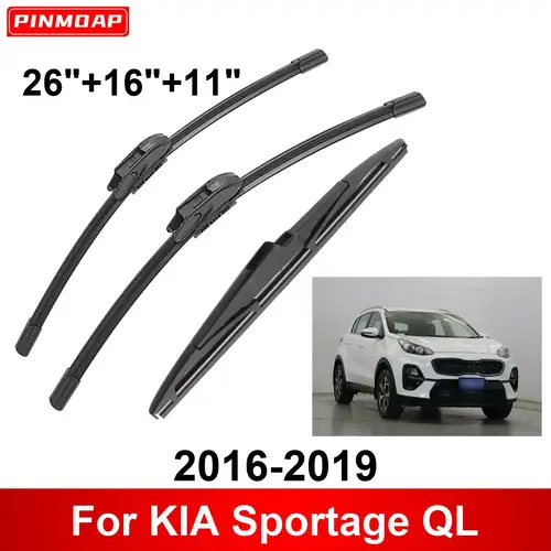 1/2/3/4/6 Uds limpiaparabrisas de coche para KIA Sportage QL 2016-2019 limpiaparabrisas delanteros y traseros cepillos accesorios para automóviles 2016 2017 2018 2019