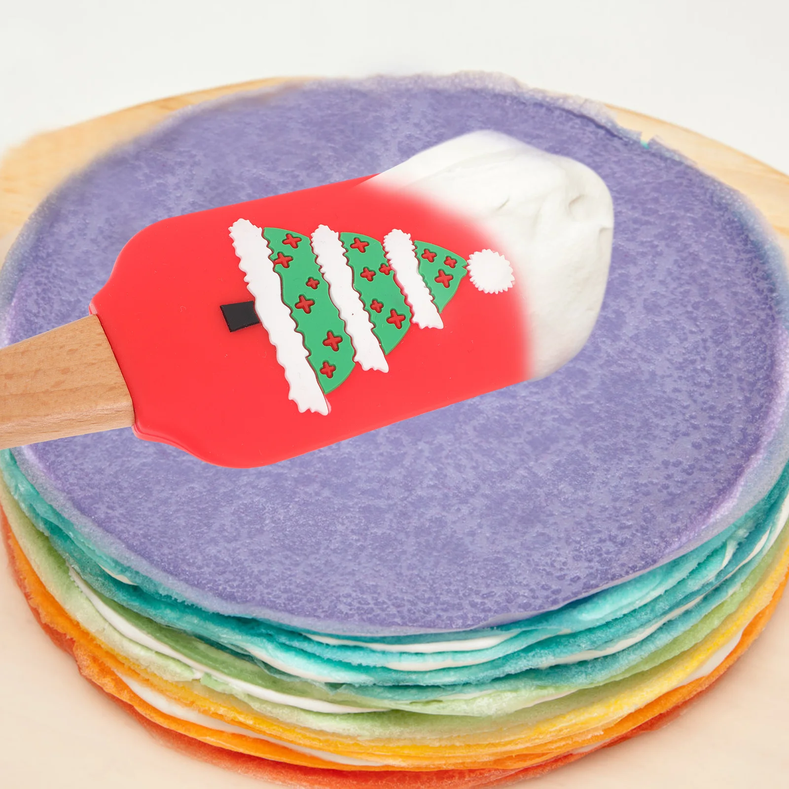 

Christmas Cake Spatula Food Grade Silicone Heat Resistant Gingerbread Men Pattern Baking Tool Adorable Butter Scraper