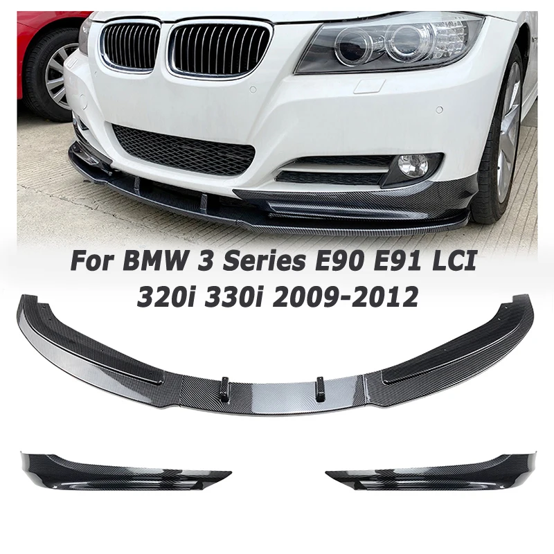 

Car Front Bumper Lip Splitter for BMW 3 Series E90 E91 LCI 320i 330i 2009-2012 Diffuser Spoiler Wrap Car Accessories Aftermarket