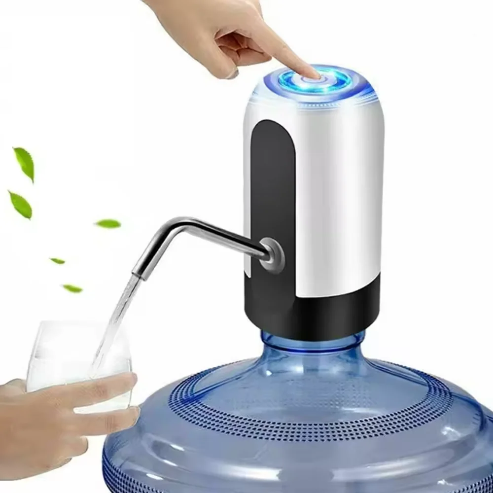 USB Rechargeable Water Bottle Pump 5 Gallon Water Bottle Dispenser Camping Portable Electric Water Dispenser Reusable